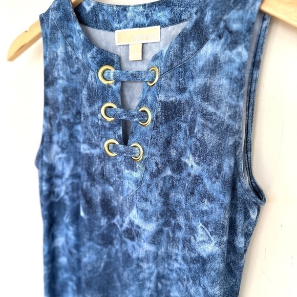 Michael Kors midi length dress in a stretch knit, popover style, sleeveless - Picture 8 of 15